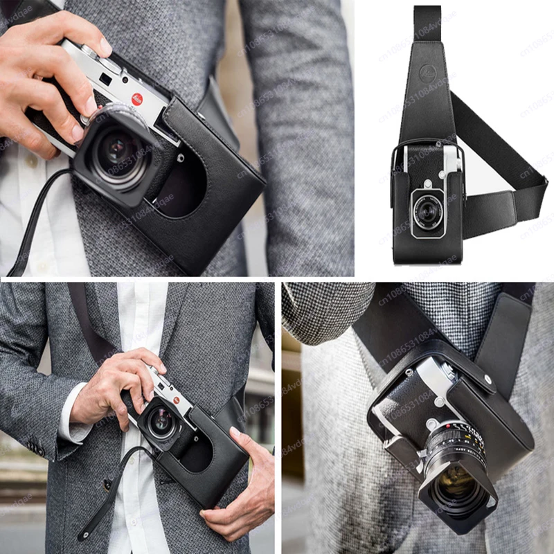 For Leica Q3 M11M10P M9 Large M240p Q2 Camera Bag Leather Case Fast Holster Leather Crossbody Gun Bag