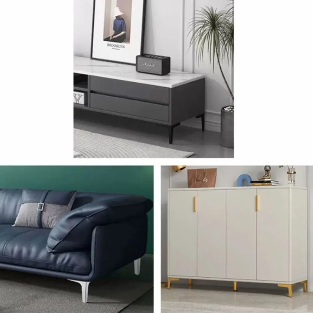 Metal Furniture Legs Triangle Wear-resistant Cabinet Legs Replacement Anti Scratch Cupboard Sofa Chair Feet
