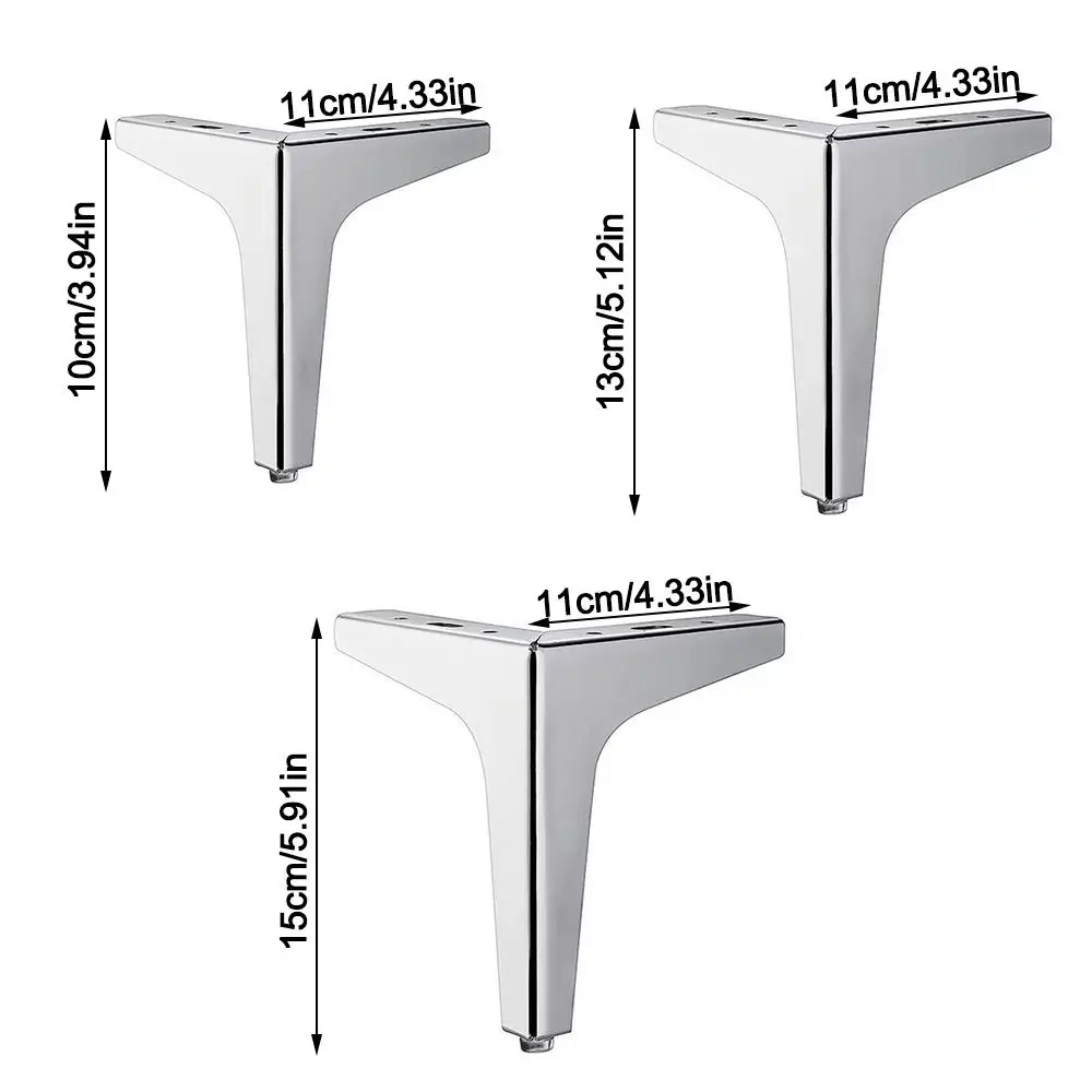 Metal Furniture Legs Triangle Wear-resistant Cabinet Legs Replacement Anti Scratch Cupboard Sofa Chair Feet
