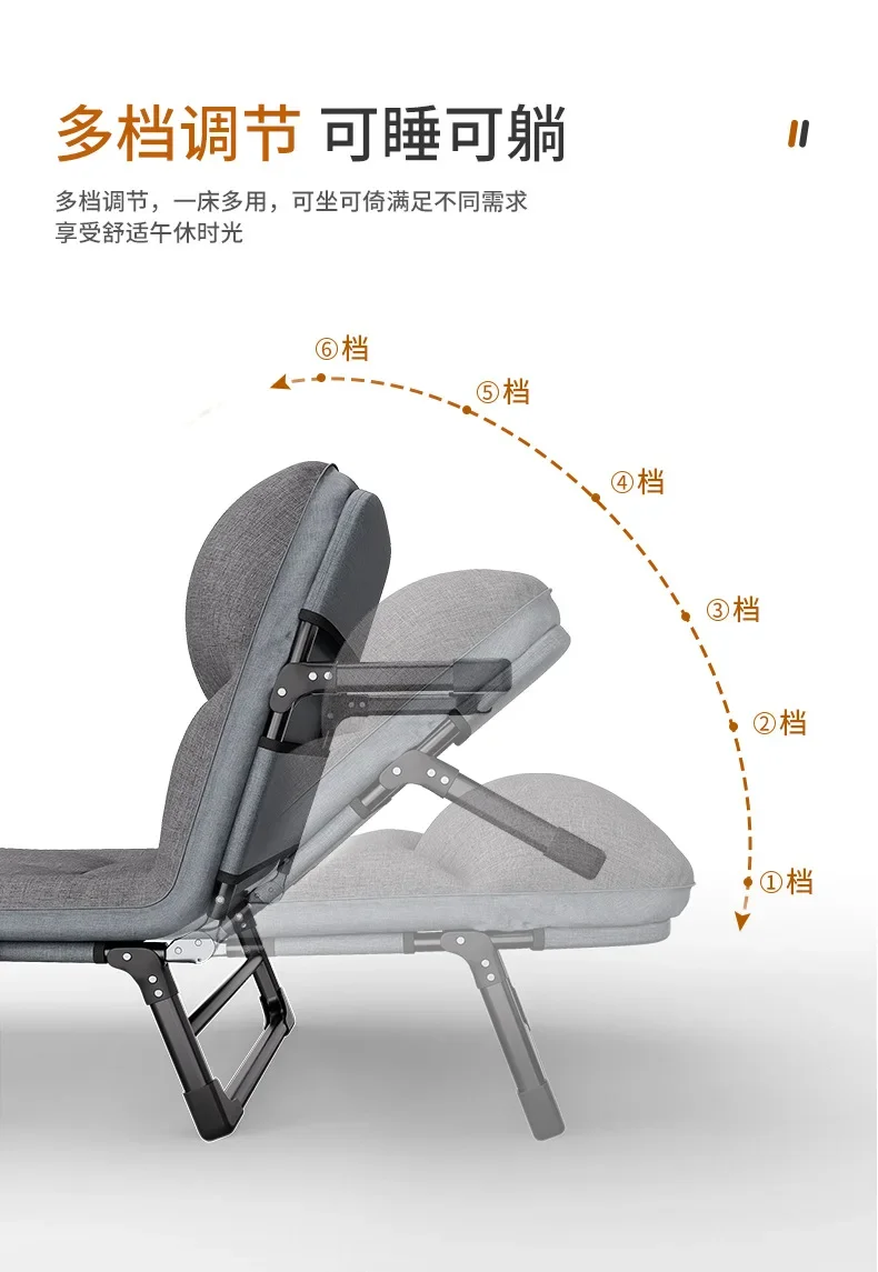 American Style Sturdy Folding Bed, Portable Adult Fold Up Bed for Office Napping, No Assembly Required