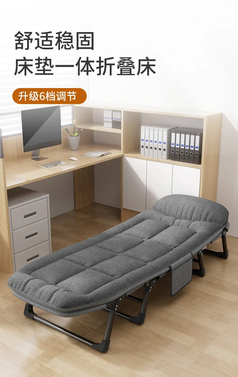 American Style Sturdy Folding Bed, Portable Adult Fold Up Bed for Office Napping, No Assembly Required