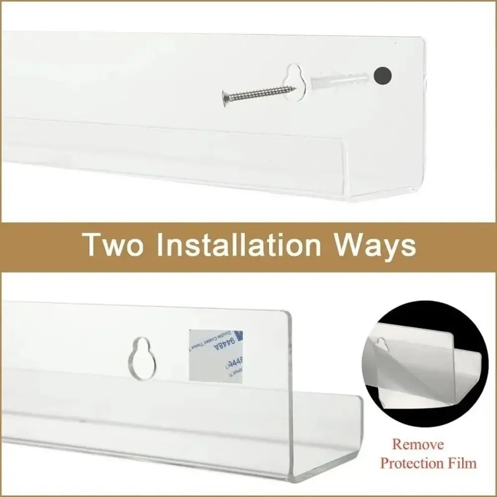 Creative 4/7/12inch Record Display Stand Clear Wall Mounted Vinyl Record Holder Acrylic CD Shelf