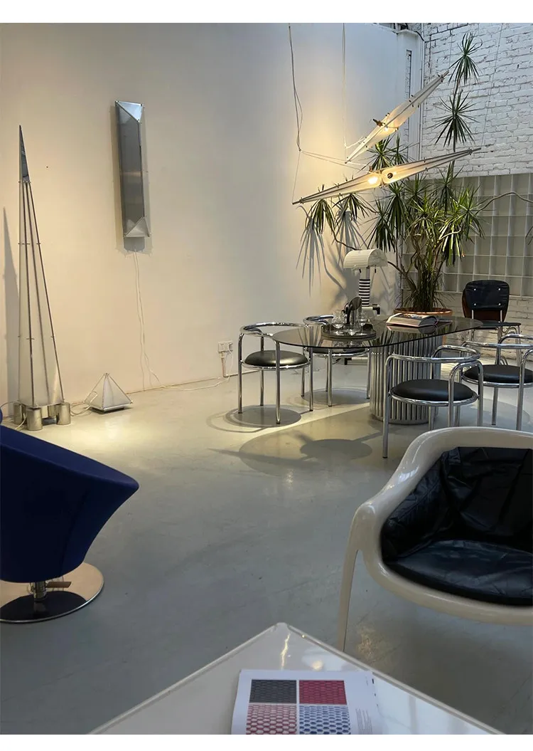 Stainless Steel Armchair with Backrest for Home, Minimalist Single Leisure Chair for Living Room, Modern Accent Seat for Bedroom