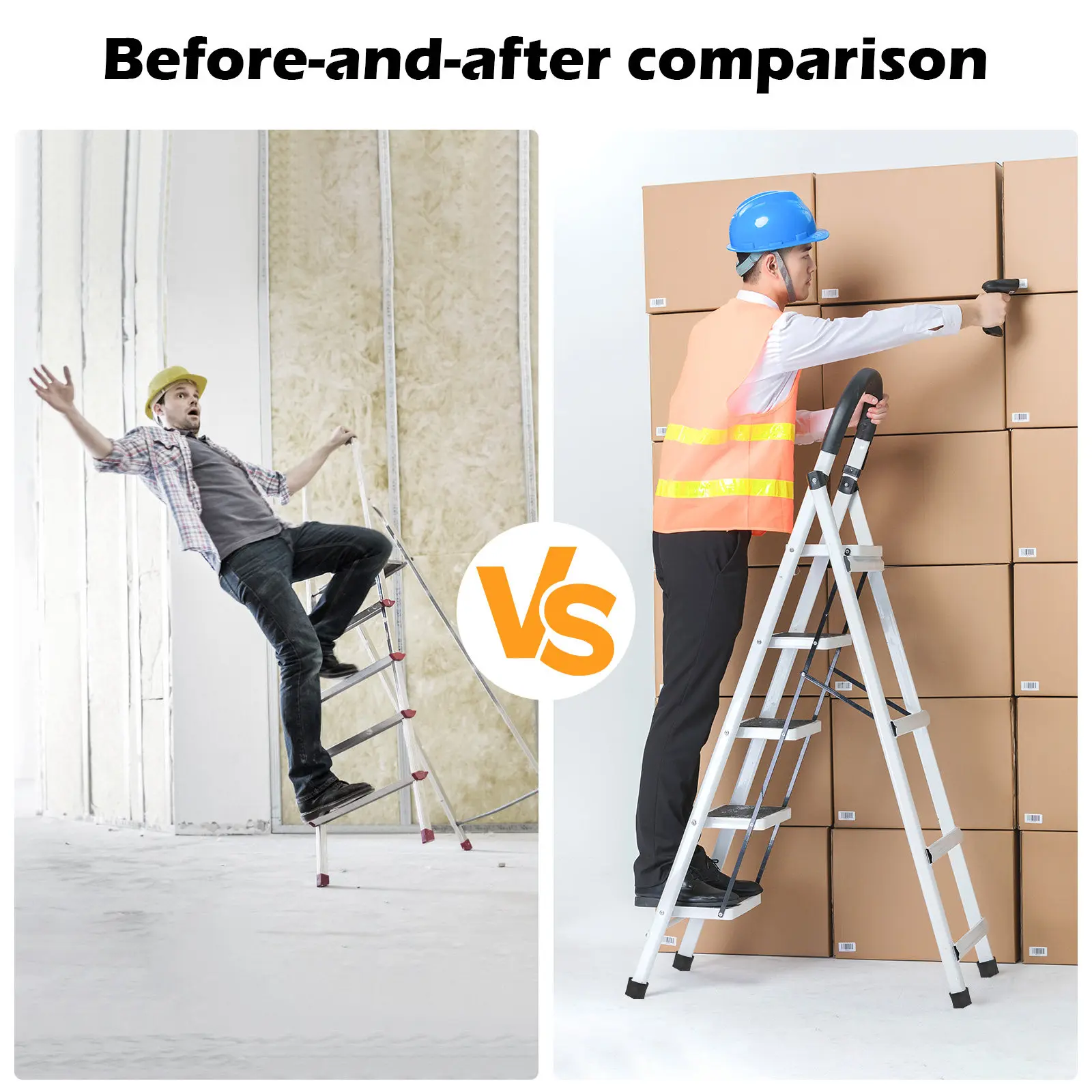 2pcs Folding Telescoping Ladders For Homes Folding Legs For Ladders For Home AntiSlip Foot Rubber Pads Ladders For Home Foot pad