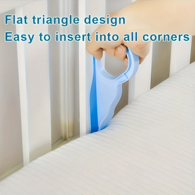 2pcs The mattress lifting tool adopts an ergonomic curved design, suitable for daily bed making and cleaning work in households.