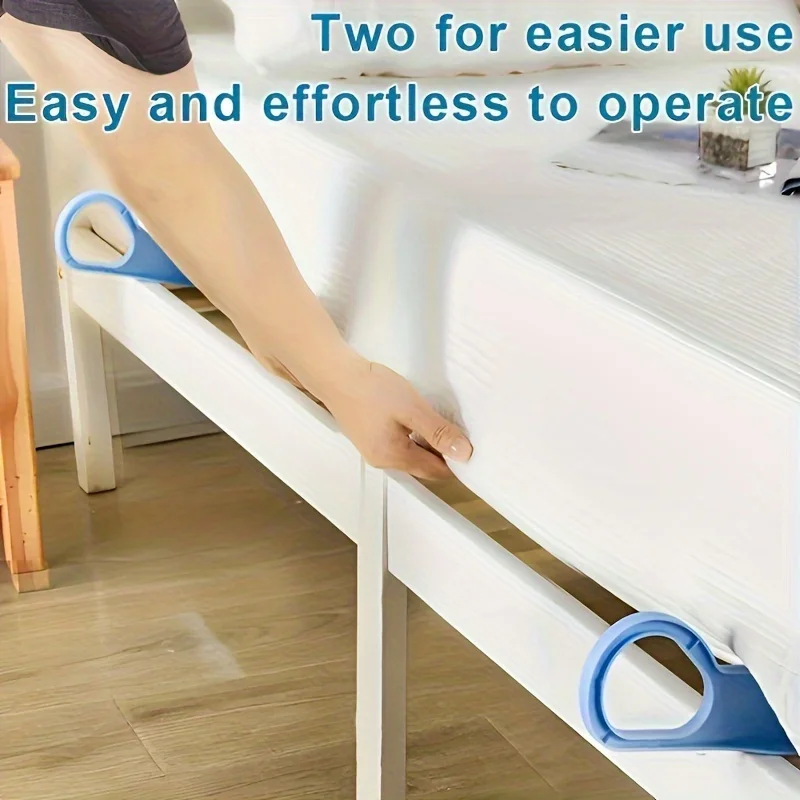 2pcs The mattress lifting tool adopts an ergonomic curved design, suitable for daily bed making and cleaning work in households.