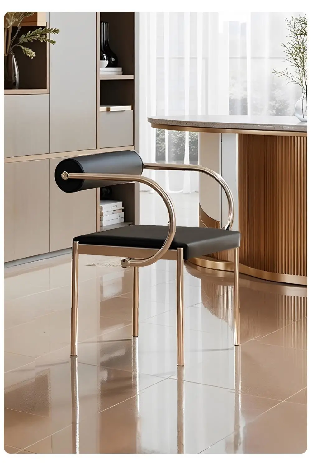 Designer Vintage Bauhaus Dining Chair Light Luxury High End Cafe Table Backrest Seat Retro Modern Comfort Decor Furniture