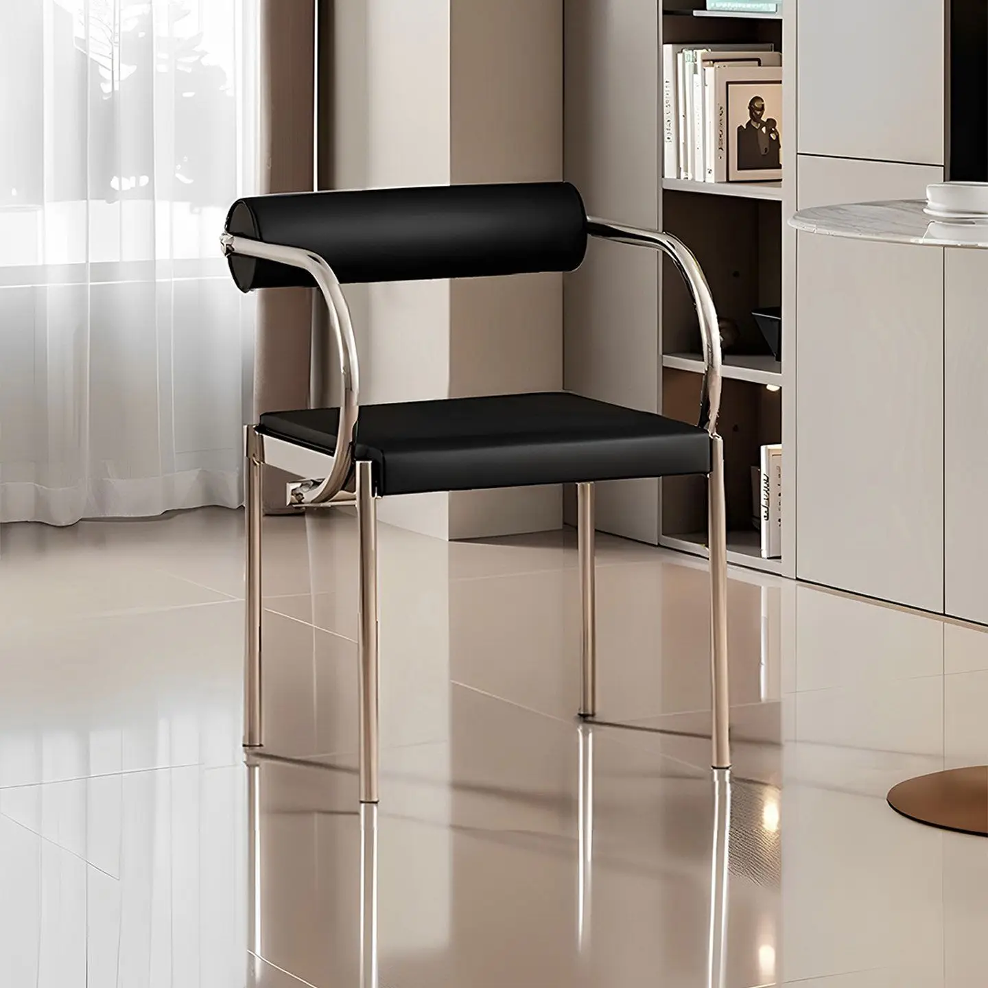 Designer Vintage Bauhaus Dining Chair Light Luxury High End Cafe Table Backrest Seat Retro Modern Comfort Decor Furniture