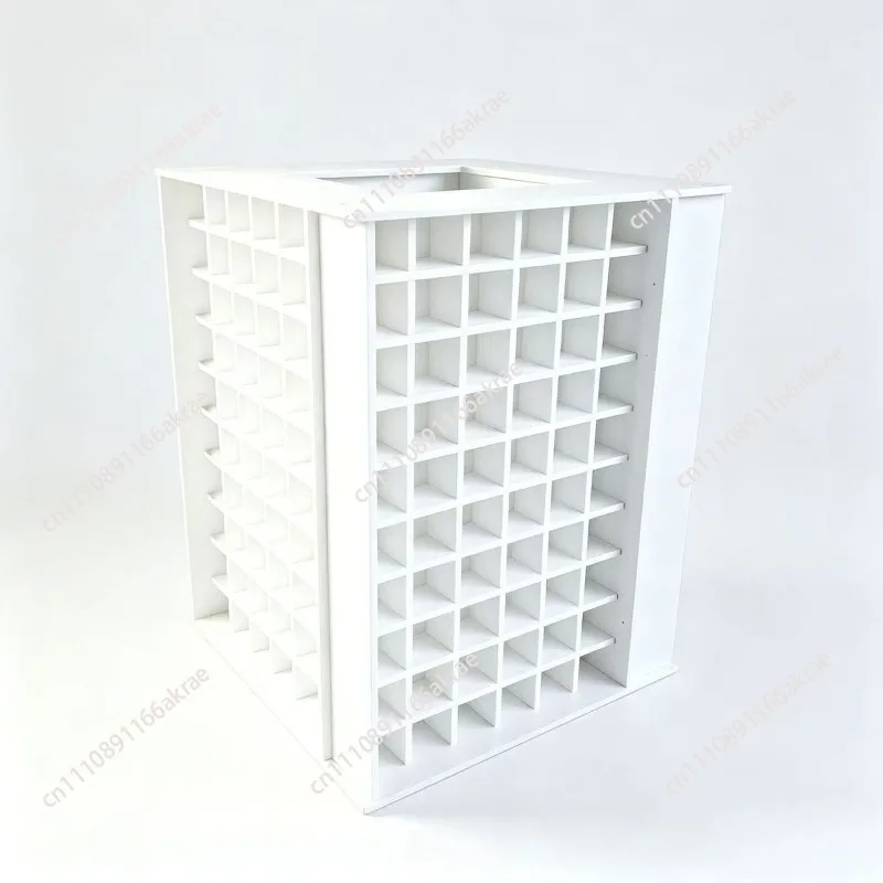 Desktop bean storage box, bottle and can grid sorting, rotating rack ornament,multi-grid classification storage rack
