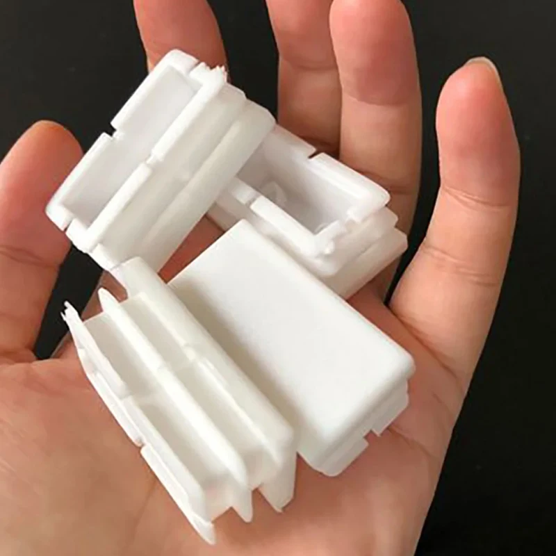 White Plastic Square/ Rectangle Blanking End Cap Anti-slip Tube Inner Plug 15x15mm~100x100mm