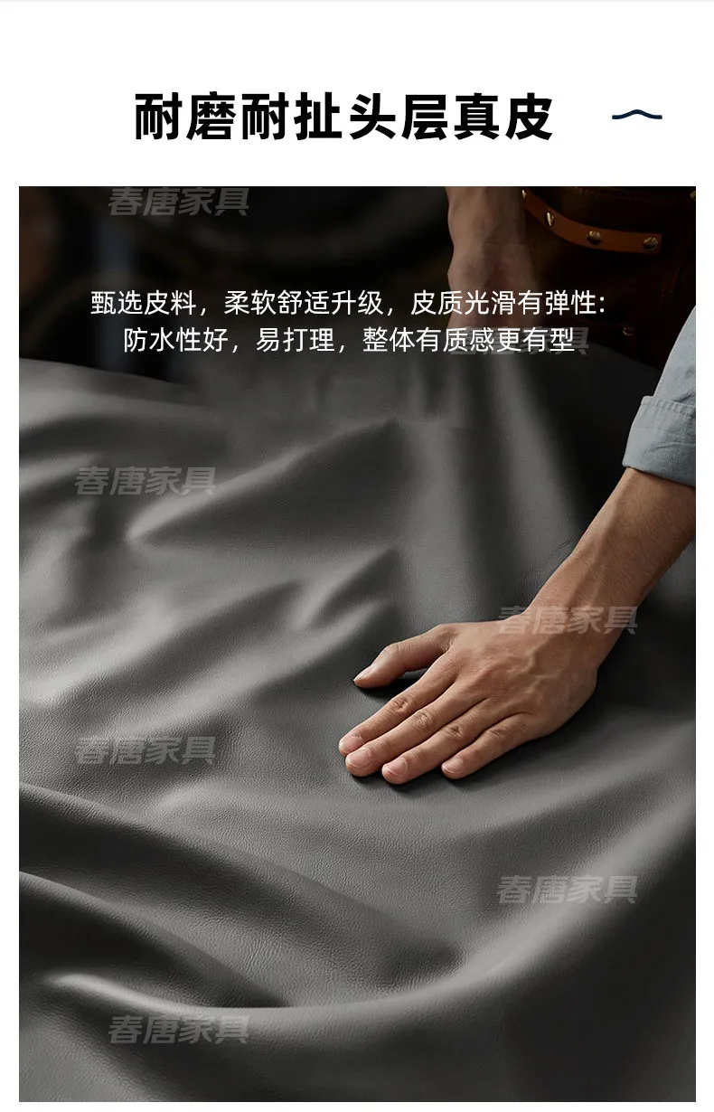 180x200 200x220cm Italian Light Luxury Bedroom Beds And Bed Frames Modern Minimalist Soft Bag Leather Queen Size Double Bed High
