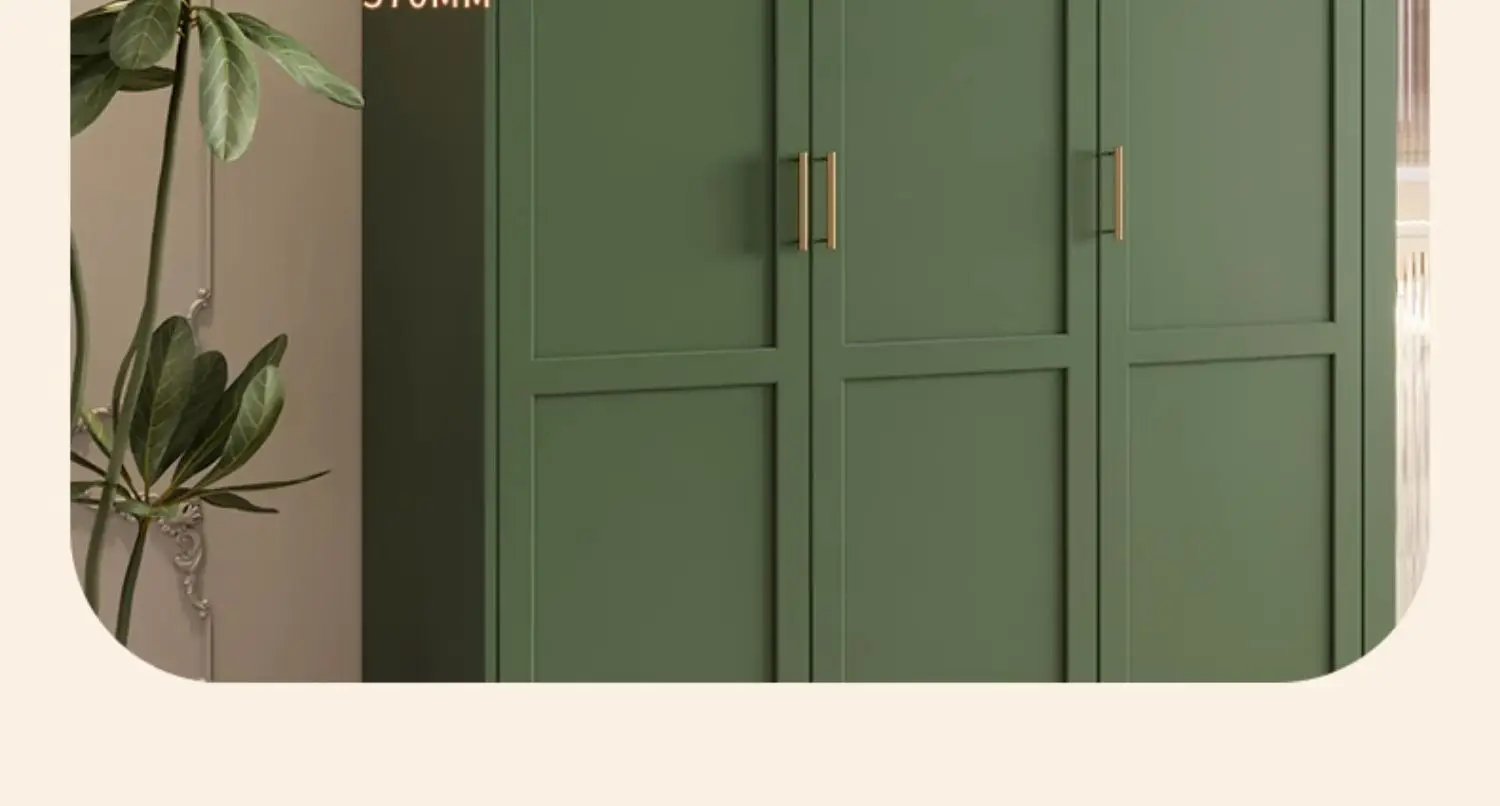 American Children Bedroom Wardrobe Green French Cream European Storage Open Closet Cabinets Clothes 2025 Armario Furniture