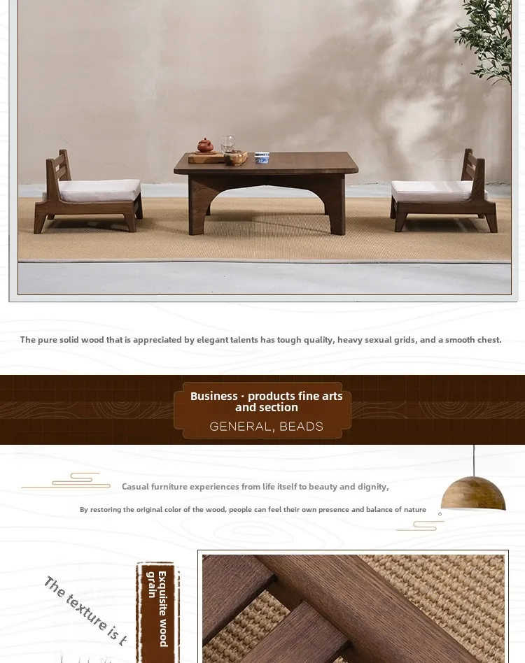 Japanese Style Solid Wood Tatami Chair Tea Room Backrest Chairs Mortise Tenon Bay Window Seat Including Cushion Home Furniture