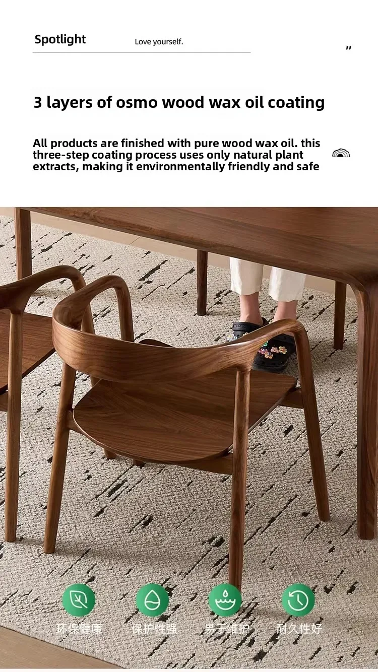 Wood Modern Dining Chairs Nordic Outdoor Luxury Home Dining Chairs Modern Arm Nordic Chaises Salle Manger Outdoor Furniture