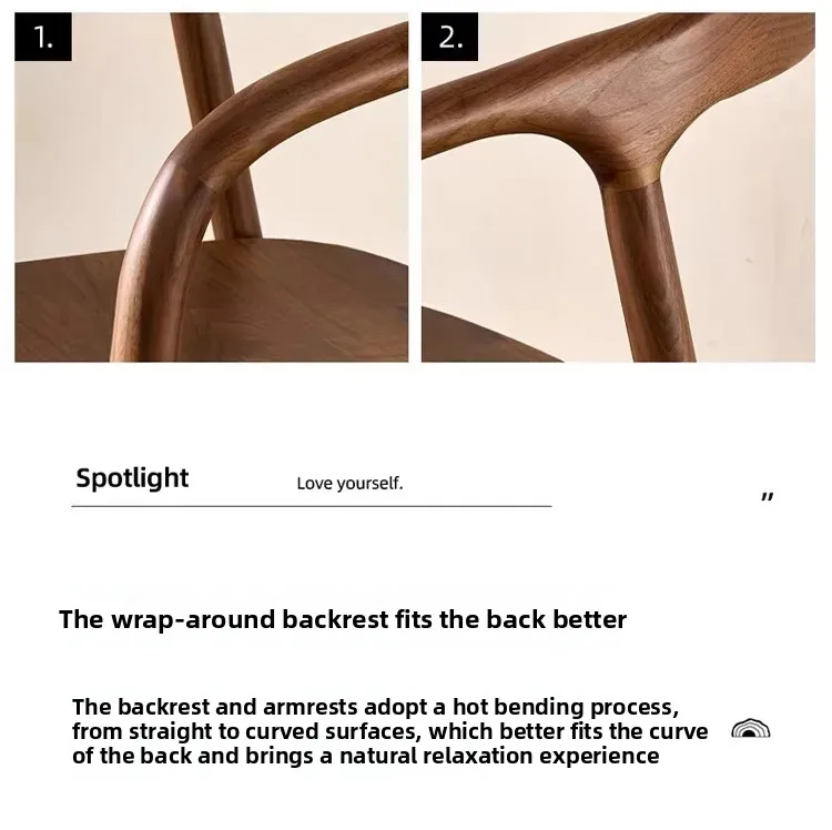 Wood Modern Dining Chairs Nordic Outdoor Luxury Home Dining Chairs Modern Arm Nordic Chaises Salle Manger Outdoor Furniture