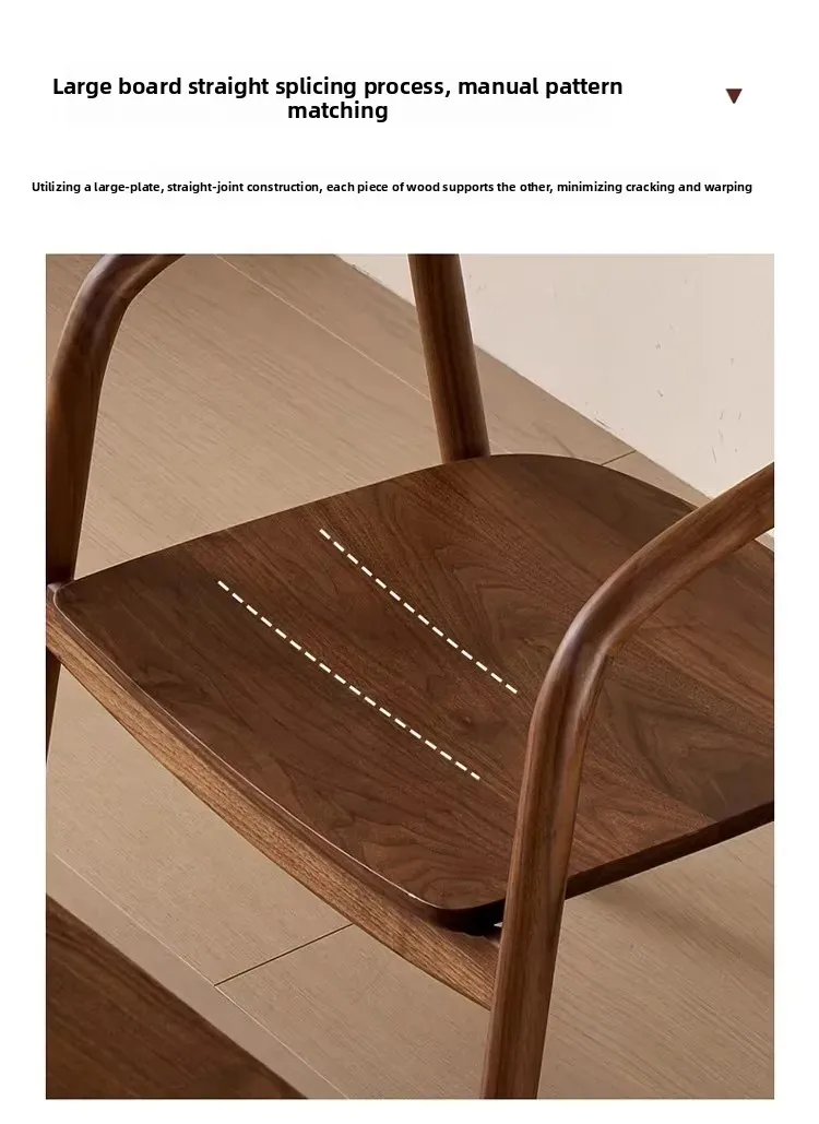 Wood Modern Dining Chairs Nordic Outdoor Luxury Home Dining Chairs Modern Arm Nordic Chaises Salle Manger Outdoor Furniture