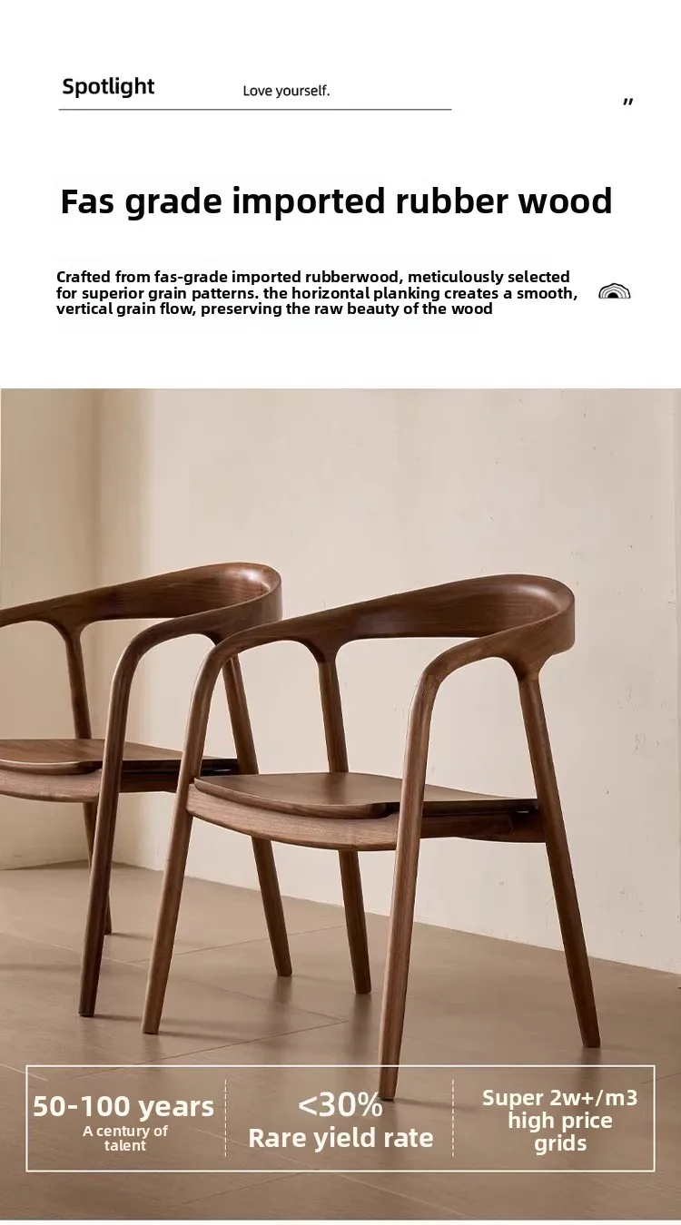 Wood Modern Dining Chairs Nordic Outdoor Luxury Home Dining Chairs Modern Arm Nordic Chaises Salle Manger Outdoor Furniture