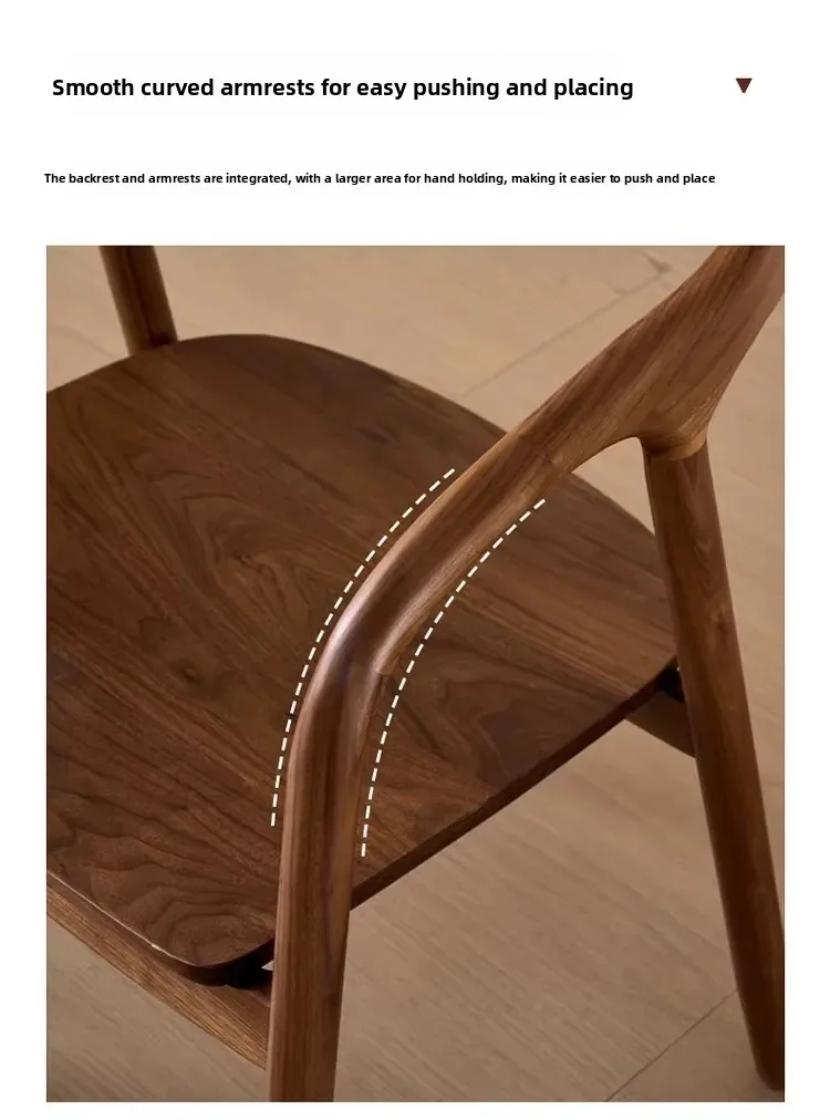 Wood Modern Dining Chairs Nordic Outdoor Luxury Home Dining Chairs Modern Arm Nordic Chaises Salle Manger Outdoor Furniture