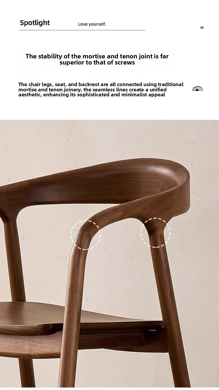 Wood Modern Dining Chairs Nordic Outdoor Luxury Home Dining Chairs Modern Arm Nordic Chaises Salle Manger Outdoor Furniture