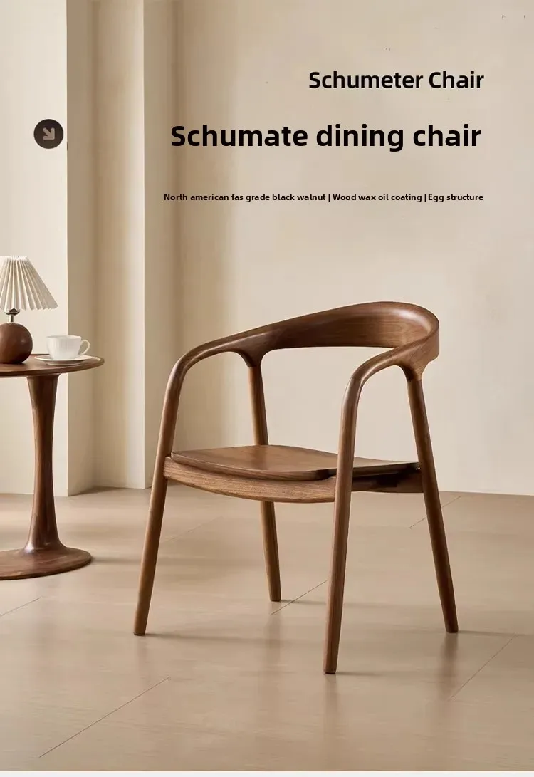 Wood Modern Dining Chairs Nordic Outdoor Luxury Home Dining Chairs Modern Arm Nordic Chaises Salle Manger Outdoor Furniture