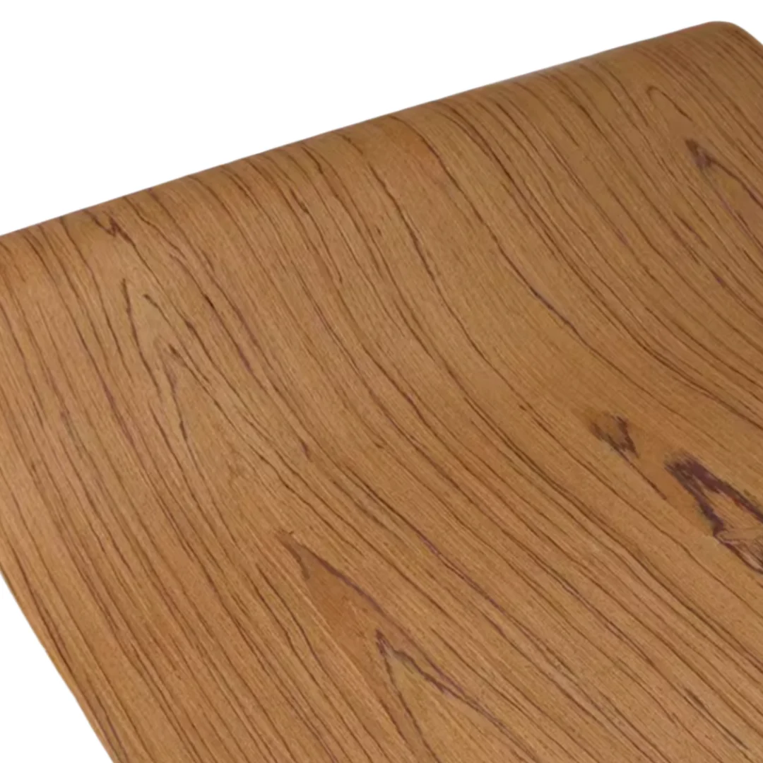 Size:2.5x0.58m Thick:0.2mm Tech Wood Teak Pattern Thin skin Wood Veneer Furniture Cabinet Decoration Floorcovering Veneer