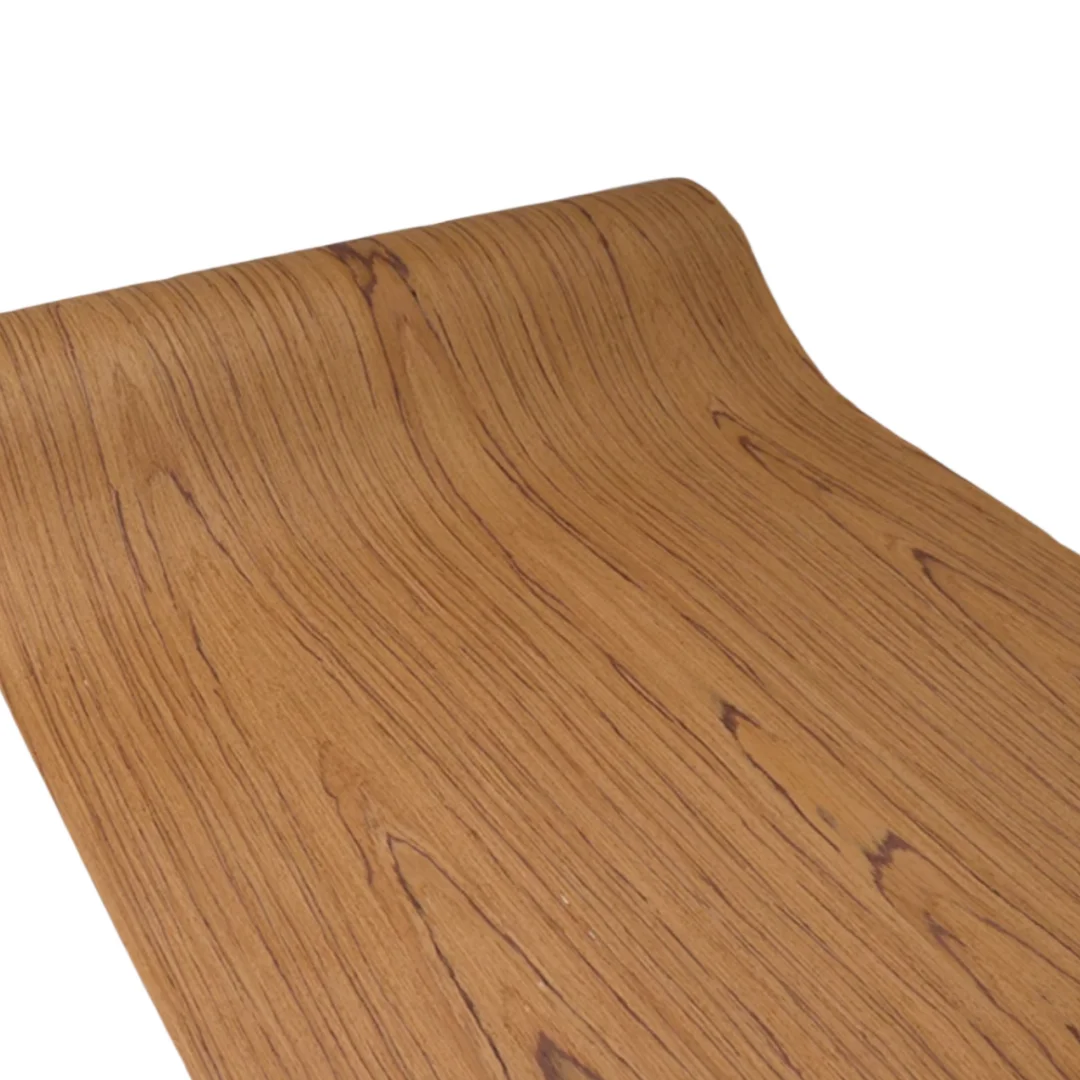 Size:2.5x0.58m Thick:0.2mm Tech Wood Teak Pattern Thin skin Wood Veneer Furniture Cabinet Decoration Floorcovering Veneer