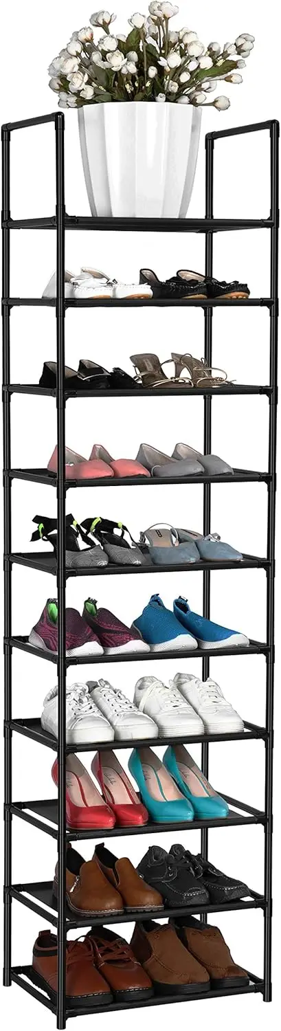 Shoe Rack - Heavy Duty Steel Shelving Holds 25 Pairs, Space-Saving Shoe Organizer for Entryway/Closet, Easy Assembly