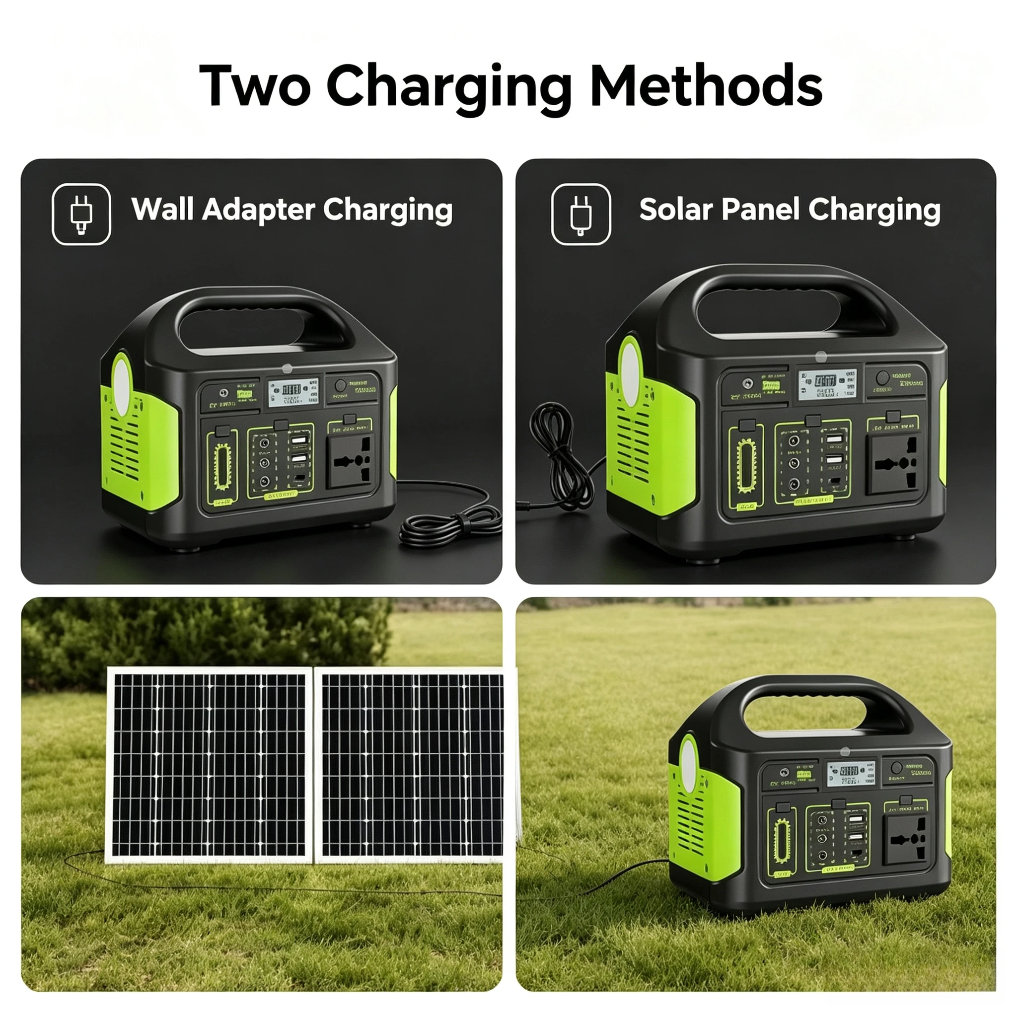 300W Portable Power Station 204.8Wh Solar Generator Compact Outdoor Emergency Power Supply For Camping RV Trip