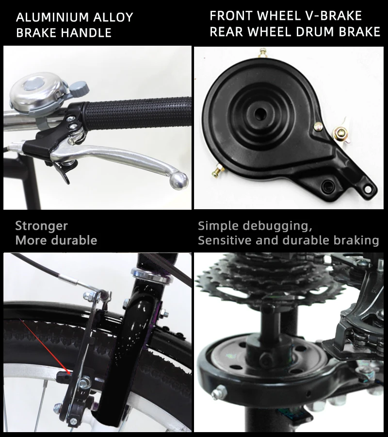 24 Inch Speed Shift Adult Tricycle Pedal Powered Three‑Wheel Bicycle For Elderly Daily Shopping Short Distance Travel Use