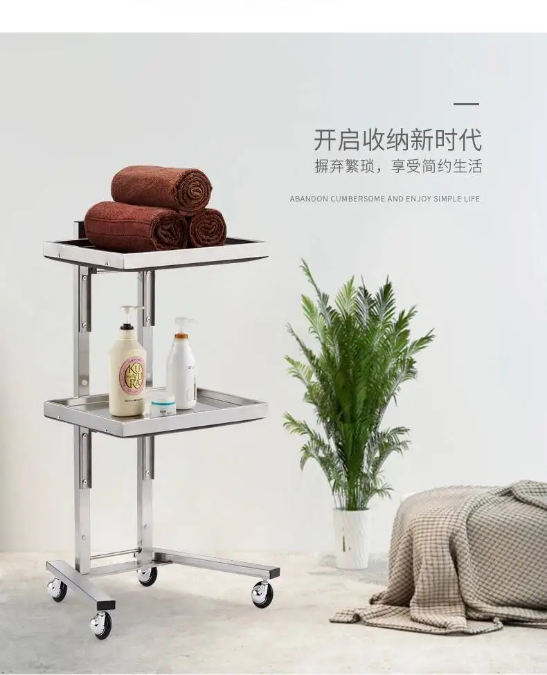 Japanese Style Barber Shop Trolley Storable Simplicity Modern Trolley Designer Multifunctional Furniture Pousser Un Chariot Hbsc