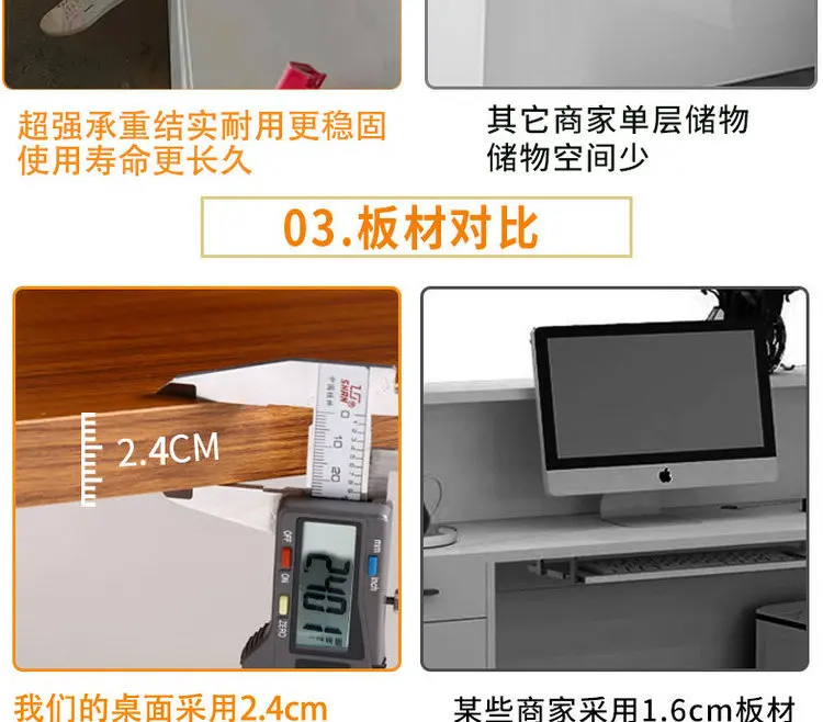 Minimalist Modern Reception Desks Beauty Luxury Salon Unique Wood Reception Desks Organizers Simple Escritorio Office Furniture
