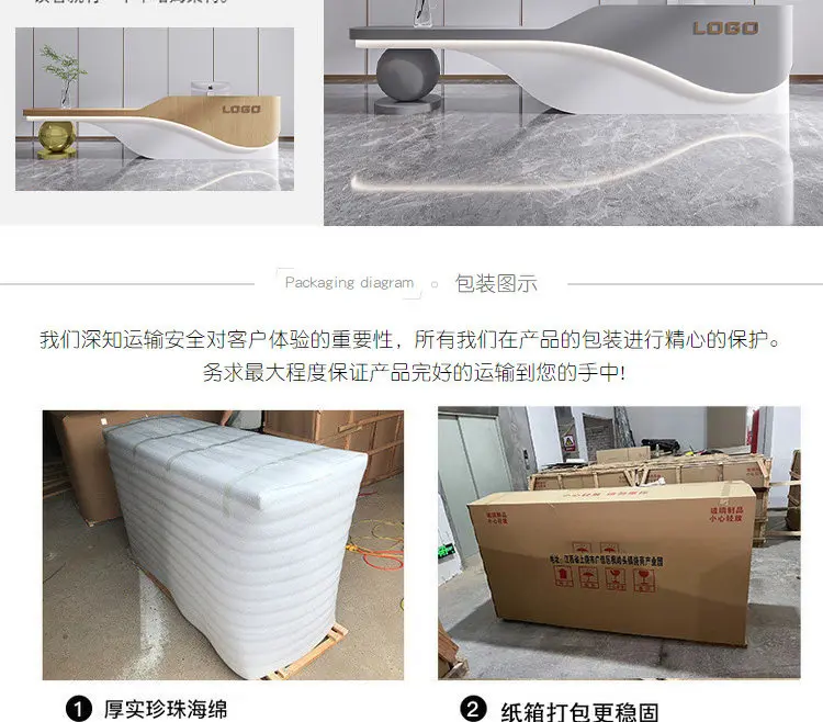 Minimalist Modern Reception Desks Beauty Luxury Salon Unique Wood Reception Desks Organizers Simple Escritorio Office Furniture