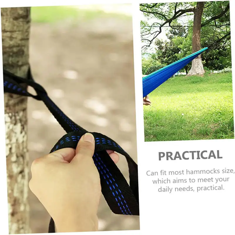 2Pcs High Bearing Capacity Hammock Straps 600lbs Breaking Strength Polyester Hammock Belt Rope 5 Ring Correias De Poliéster