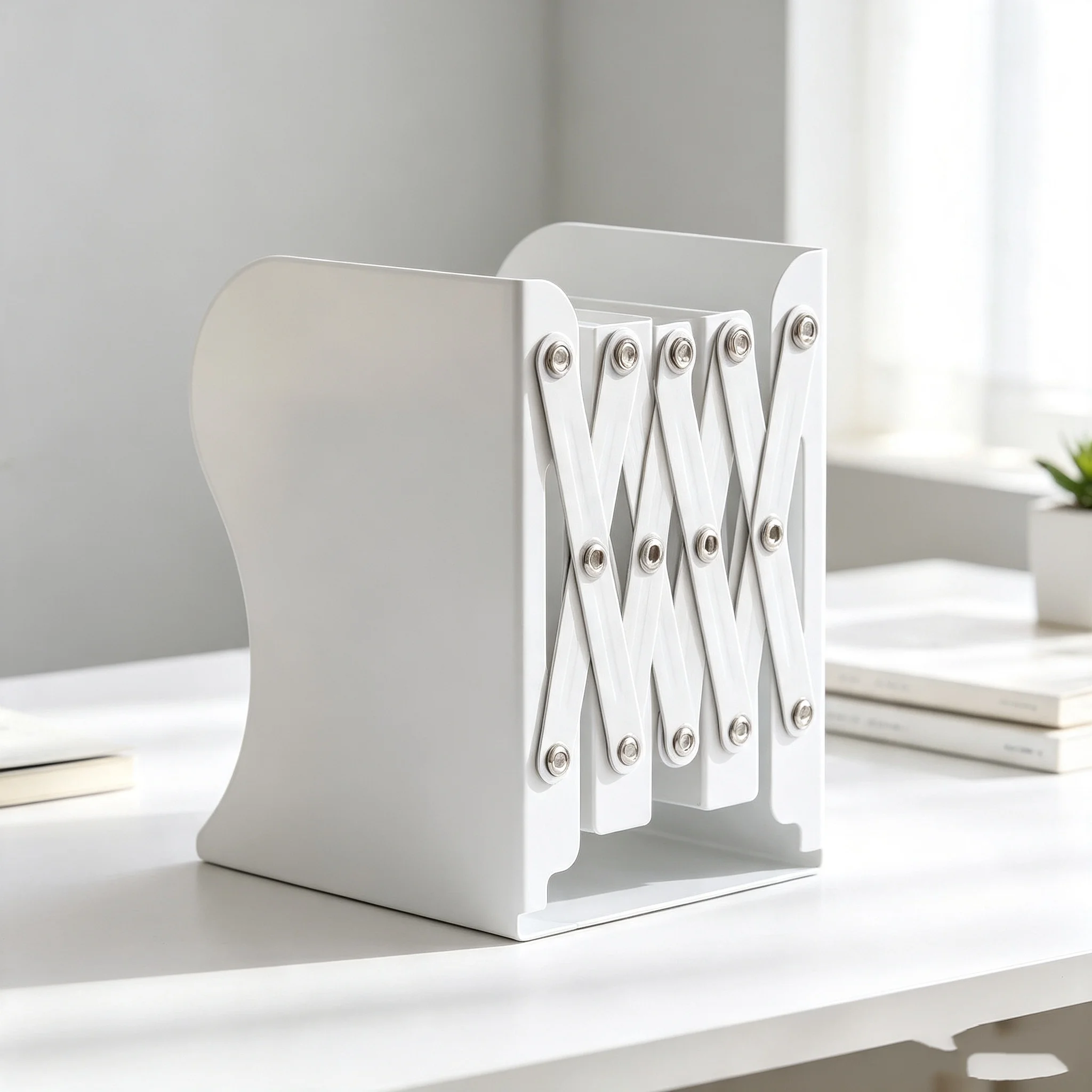 Cross border iron bookshelf with books placed on the table for student storage, and a foldable book stand with a bookshelf for h