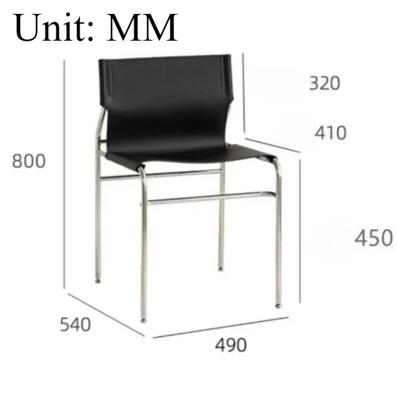 Stainless Steel Chair Kitchen Retro Dining Chairs Household Movable Makeup Stools Bedroom Decorative Without Armrests Furniture