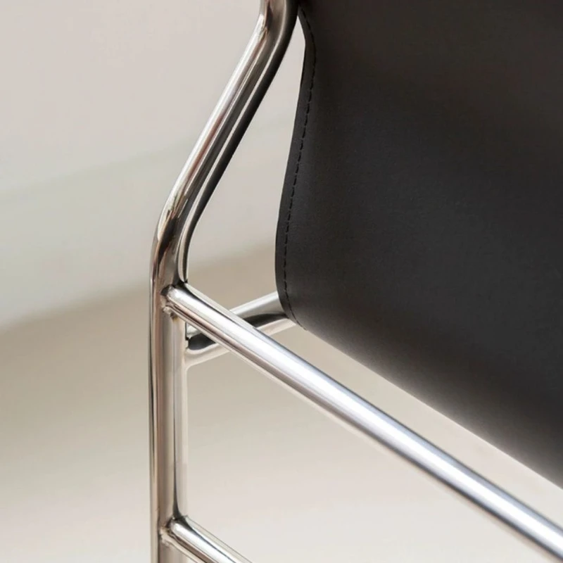 Stainless Steel Chair Kitchen Retro Dining Chairs Household Movable Makeup Stools Bedroom Decorative Without Armrests Furniture