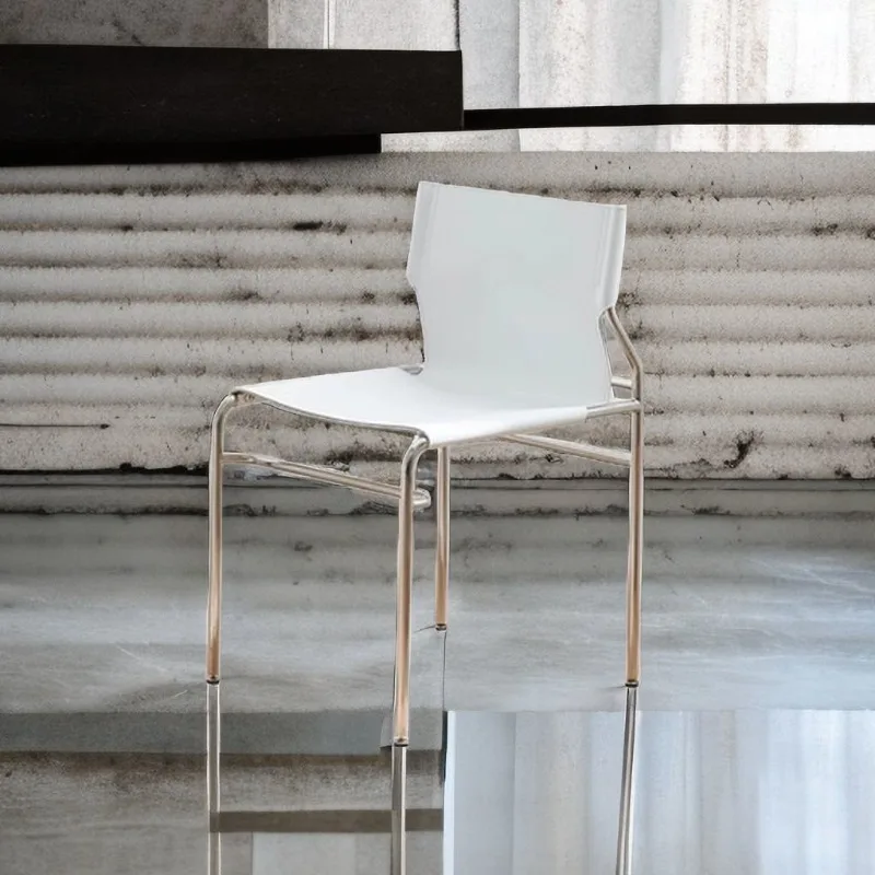 Stainless Steel Chair Kitchen Retro Dining Chairs Household Movable Makeup Stools Bedroom Decorative Without Armrests Furniture