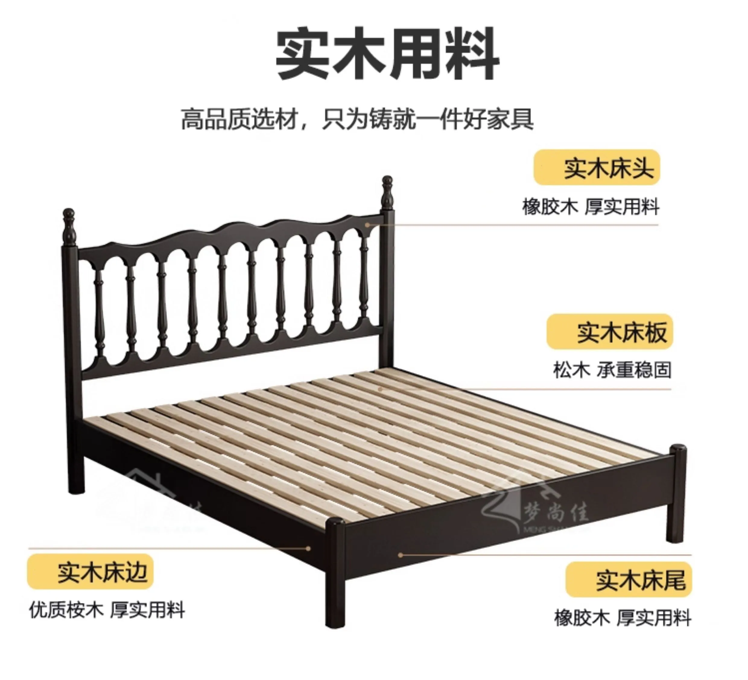 Modern Luxury Bed Queen Headboards Single Sleeping Girls Bedroom Double Bed Simple European Letto Matrimoniale Home Furniture