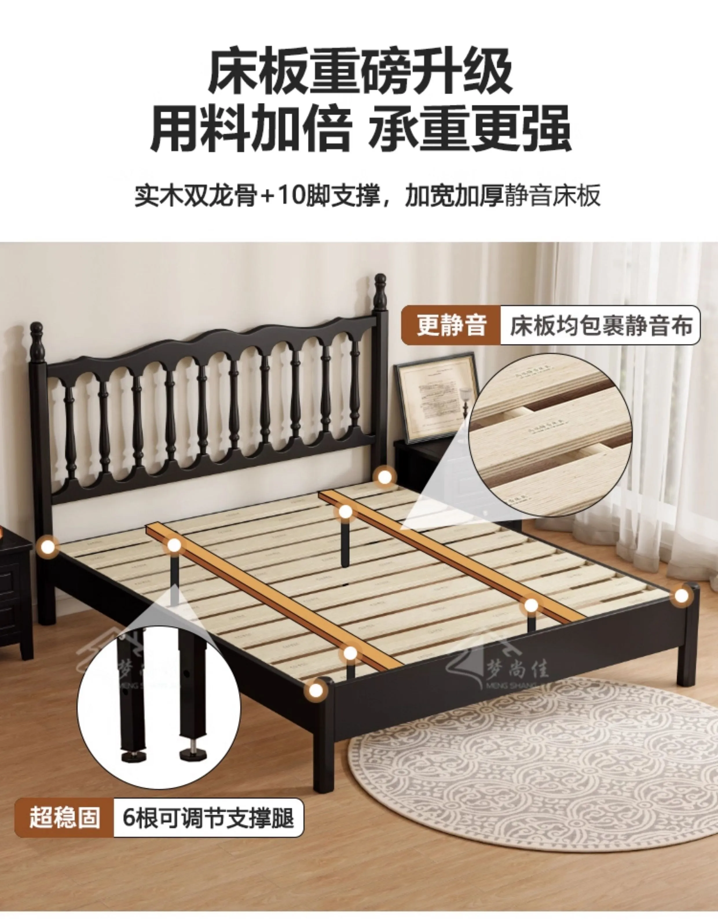 Modern Luxury Bed Queen Headboards Single Sleeping Girls Bedroom Double Bed Simple European Letto Matrimoniale Home Furniture