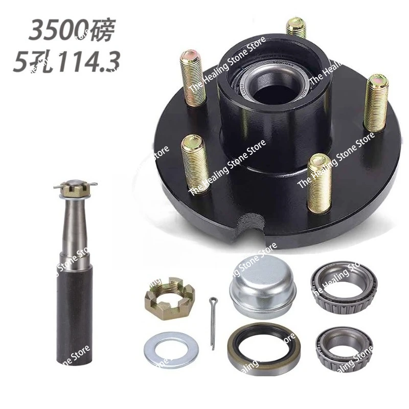 Egotrailer PCS 5-114.3 3500lbs Unbrake Trailer Half Axle Shaft Trailer Hubs Trailer Parts Price for Pair