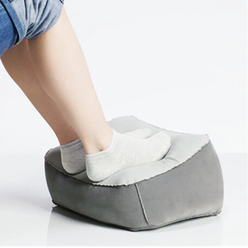 1-Piece Inflatable Footrest Pad for Home Travel And Work Portable Adjustable Backrest Foot Pillow
