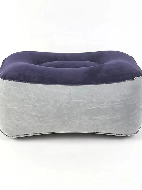 1-Piece Inflatable Footrest Pad for Home Travel And Work Portable Adjustable Backrest Foot Pillow
