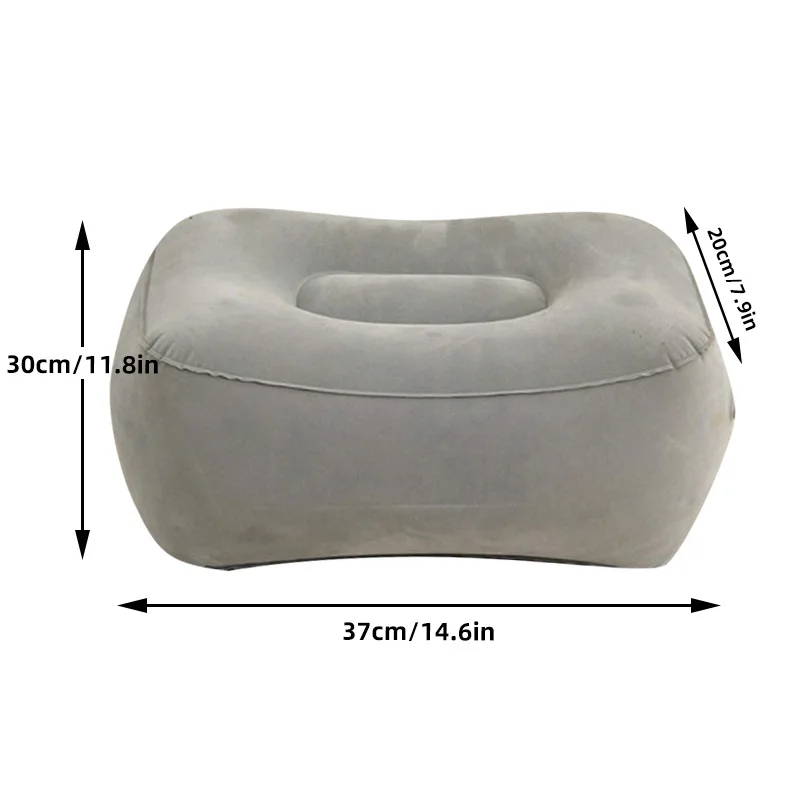 1-Piece Inflatable Footrest Pad for Home Travel And Work Portable Adjustable Backrest Foot Pillow