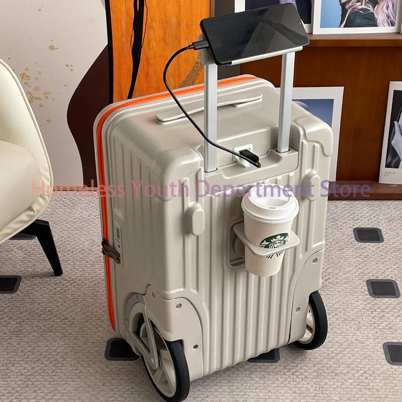 24-inch Side-Open Suitcase with Oversized Wheels Luggage for Travel Compact Yet Spacious Packing Organization