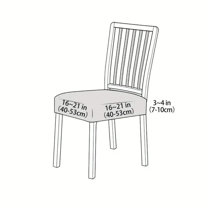 1/4pcs Jacquard Chair Seat Covers Stretch Pure Color Chair Cover Removable Upholstered Seat Cushion Slipcover for Home Party