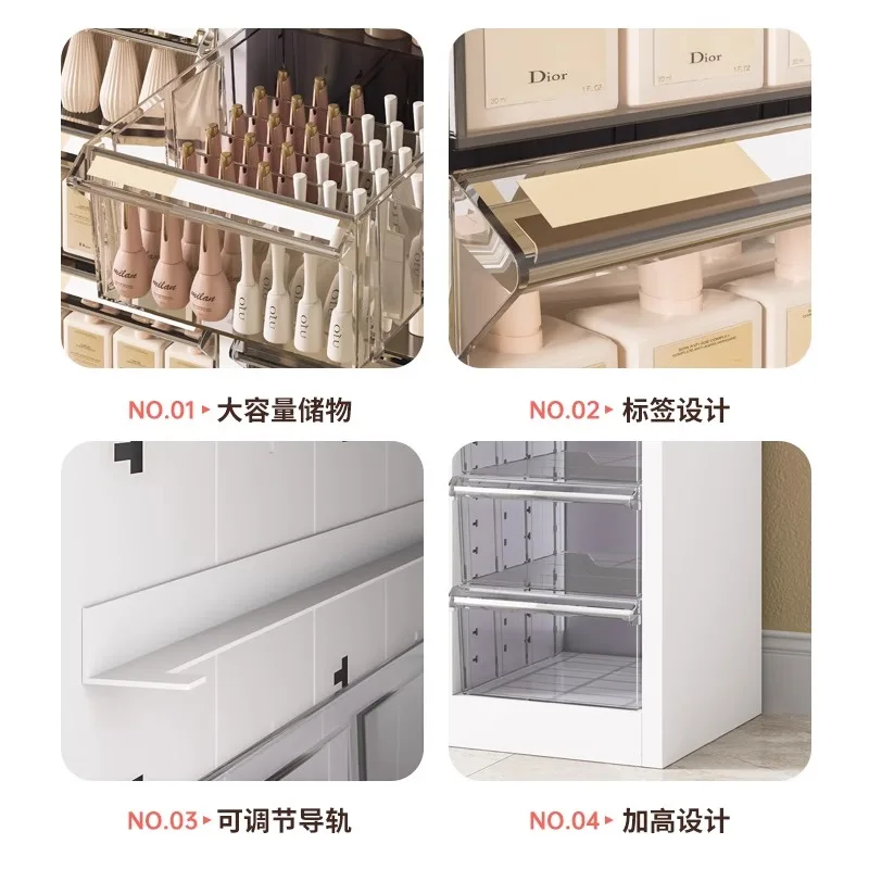 A4 File Cabinet Drawer Type Pinch Handmade Multi-layer Classification Storage Cabinet Nail Shop Makeup Nail Polish Glue Tank Loc