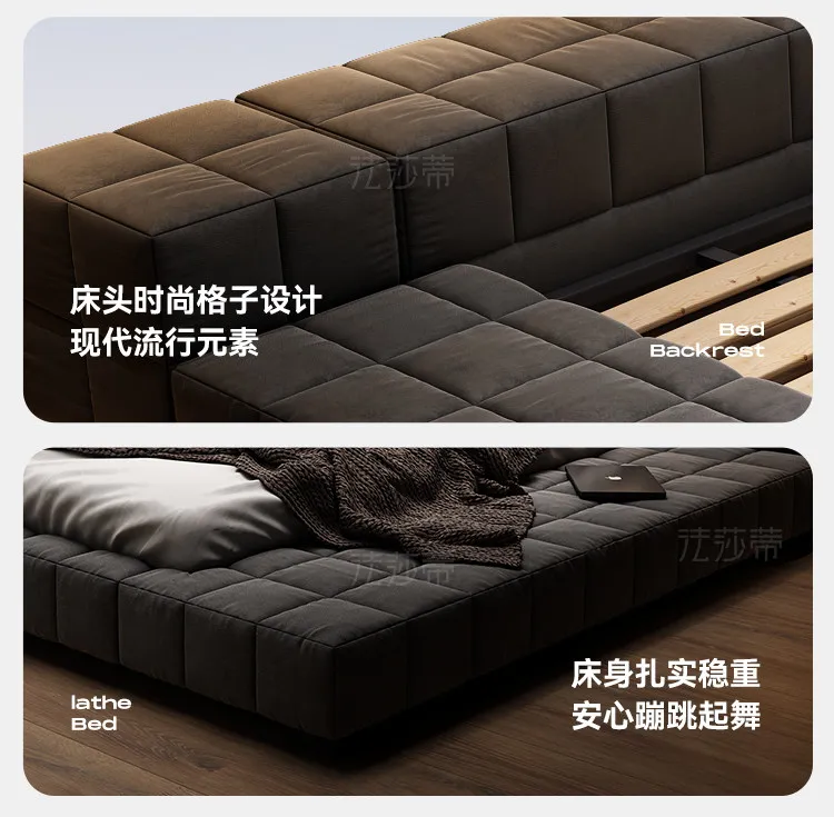 King Size Minimalist Bed for 2 People 180x200cm Modern Wooden Luxury Design Bedroom Beds Comfortable Camas de Dormitorio Furnitu
