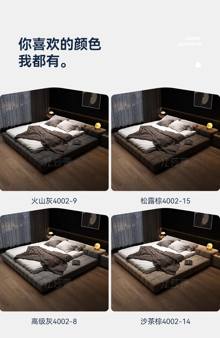 King Size Minimalist Bed for 2 People 180x200cm Modern Wooden Luxury Design Bedroom Beds Comfortable Camas de Dormitorio Furnitu