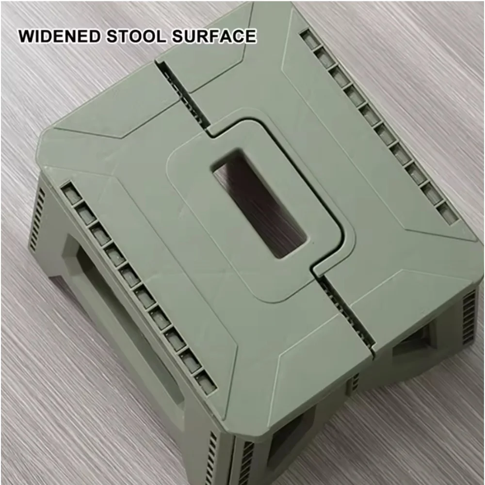 Folding Step Stool Strong Load-bearing Heavy-Duty Chair Travel Use Compact Collapsible Chair with Handle Camping Supplies