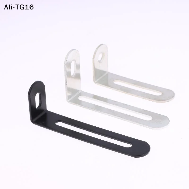 【Y6】10Pcs Hardware Accessories Black & Silver L-shaped Adjustable Angle Brackets Suitable For Furniture Anti Tilt Bookshelves